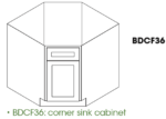 AH-BDCF36 Single Door Cabinets 36 Inch Base Diagonal Corner Sink & Cabinets Cabinet